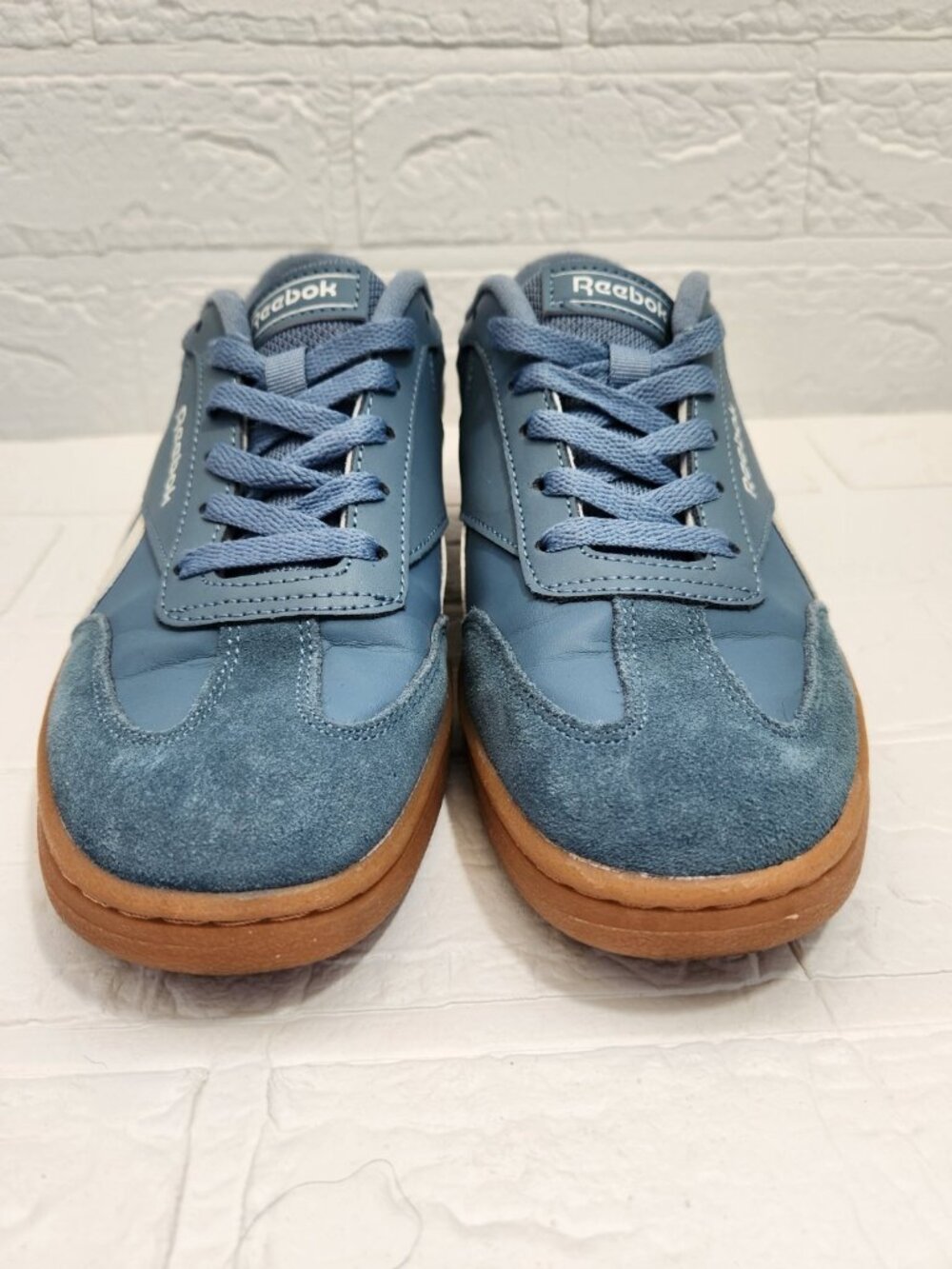 Reebok Smash Edge Athletic Sneakers Women Size 7 Blue Low Top Lace Up Casual - Picture 3 of 8